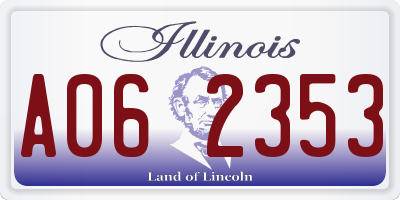IL license plate A062353