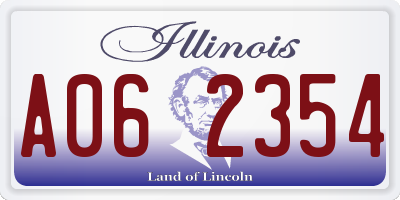 IL license plate A062354