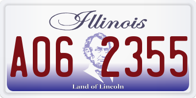 IL license plate A062355