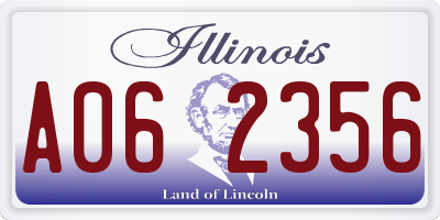 IL license plate A062356