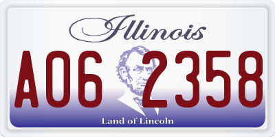 IL license plate A062358