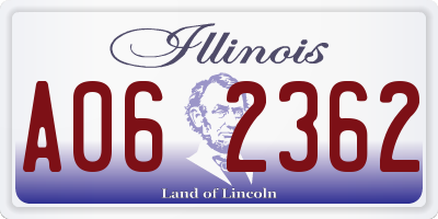 IL license plate A062362