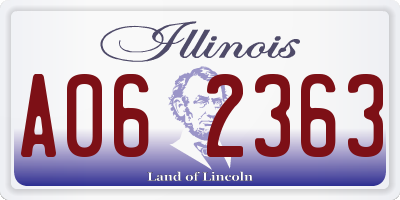 IL license plate A062363