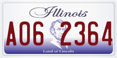 IL license plate A062364