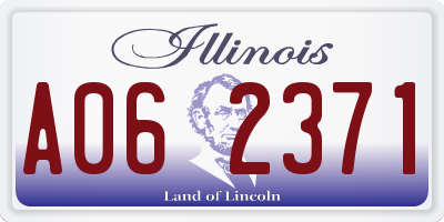 IL license plate A062371