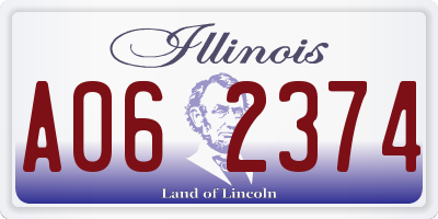 IL license plate A062374