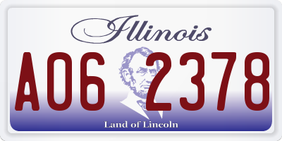 IL license plate A062378