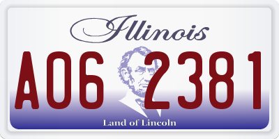 IL license plate A062381