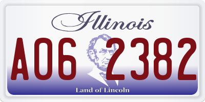 IL license plate A062382
