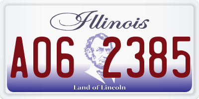 IL license plate A062385