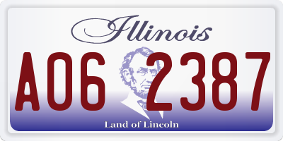 IL license plate A062387