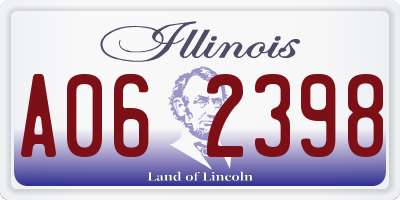IL license plate A062398