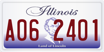 IL license plate A062401