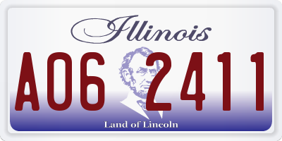IL license plate A062411