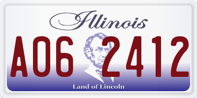 IL license plate A062412