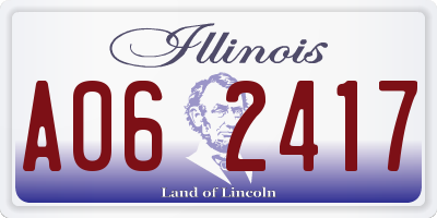 IL license plate A062417