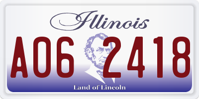 IL license plate A062418