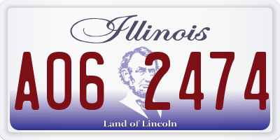 IL license plate A062474