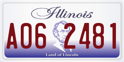 IL license plate A062481