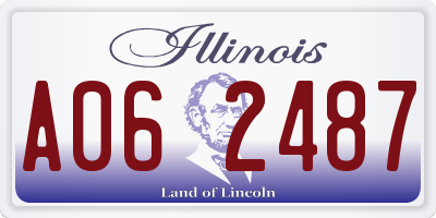 IL license plate A062487