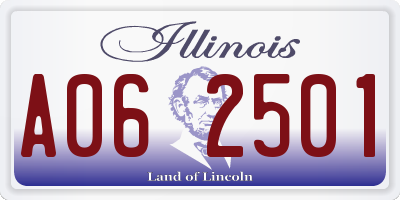 IL license plate A062501