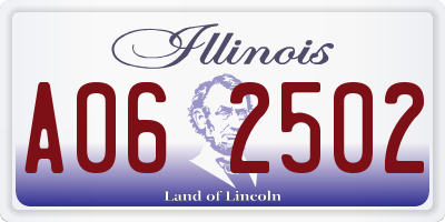 IL license plate A062502