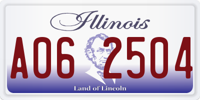 IL license plate A062504