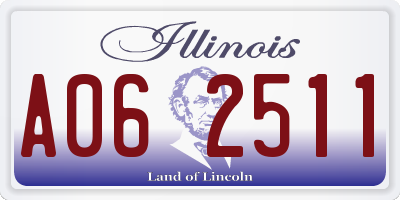 IL license plate A062511