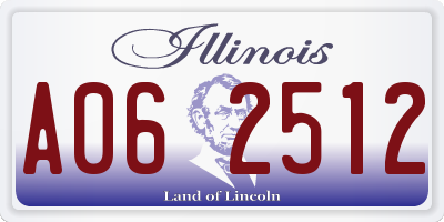 IL license plate A062512