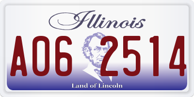 IL license plate A062514