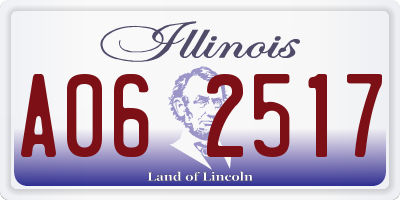 IL license plate A062517