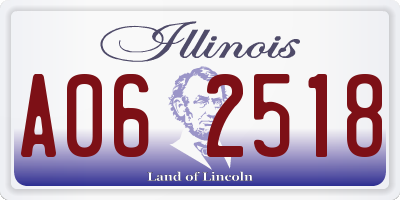 IL license plate A062518