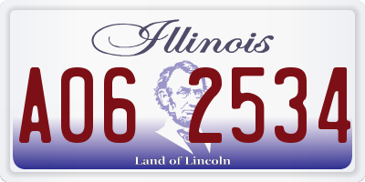 IL license plate A062534