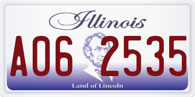 IL license plate A062535