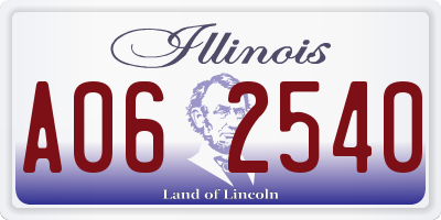IL license plate A062540