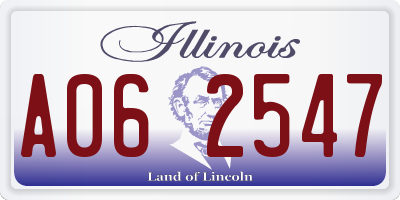 IL license plate A062547