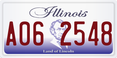 IL license plate A062548