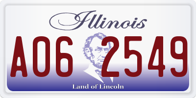 IL license plate A062549