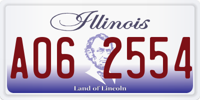 IL license plate A062554