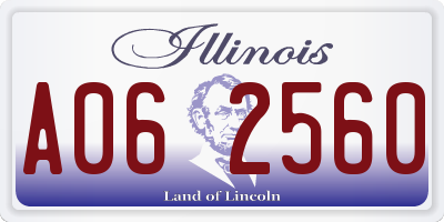 IL license plate A062560