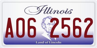 IL license plate A062562