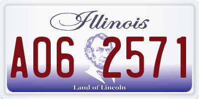 IL license plate A062571