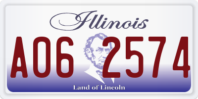 IL license plate A062574