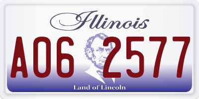 IL license plate A062577
