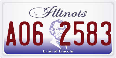 IL license plate A062583