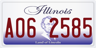 IL license plate A062585