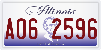 IL license plate A062596