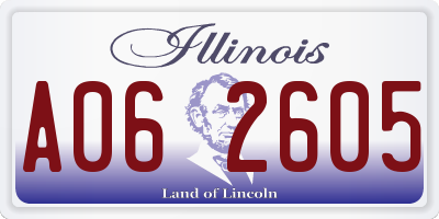 IL license plate A062605