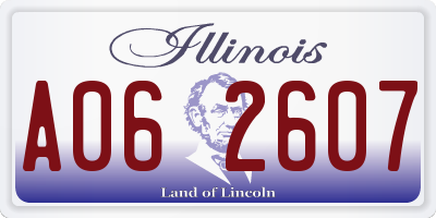 IL license plate A062607