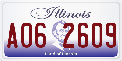 IL license plate A062609